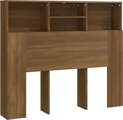 Obrázok produktu pre vidaXL Čelo postele s policami hnedý dubový vzhľad 120x19x103,5 cm