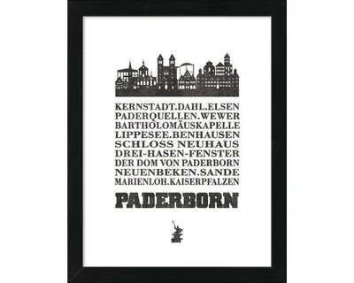 Produktbild von Gerahmtes Bild Paderborn Wahrzeichen II 33x43 cm