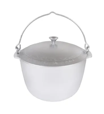 Produktbild von Alu-Guß Gulaschkessel mit Bügel, Kasan 6 Liter Kazan Aluminiumkessel Asia Wok mit Deckel