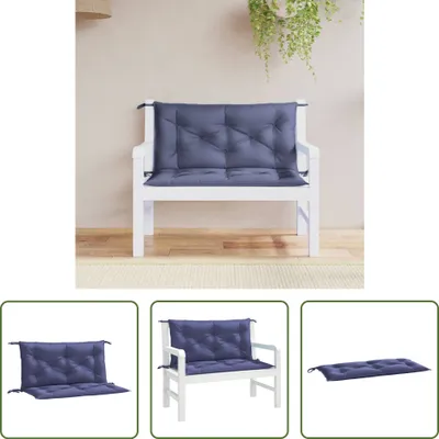 Produktbild von The Living Store Gartenbank-Auflagen 2 Stk. Marineblau 100x50x7 cm Oxford-Gewebe