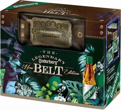 Produktbild von Underberg Adventskalender mit 24 Fläschchen im Ledergurt - Ein besonderes Gesche