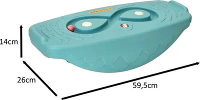 Produktbild von Playos® - Balance Board - Labyrinth - mit Leuchtelementen - Türkis - bis 90 kg - Kunststoff - Rutschfest - 59,5 cm x 26 cm - Kinder und Erwachsene - Wiggle Board Kleinkinder - Balance Board - Balance Board - Montessori Spielzeug