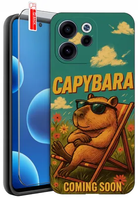 Image de Étui pour Oppo Reno15 F | 15 FS, motif "Capybara mignonne" + verre trempé 9H