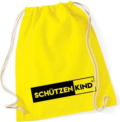 Produktbild von Huuraa Turnbeutel Schützenkind Modern 12 Liter Yellow Baumwolle Rucksack Geschenkidee
