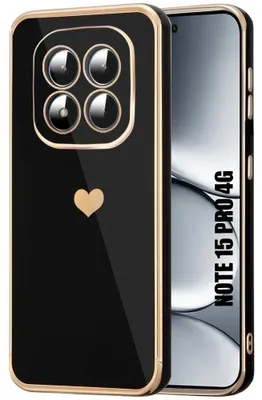 Image de Coque pour Xiaomi Redmi Note 15 Pro 4G, Silicone Motif Cœur Antichoc Anti-Rayure Souple - Noir