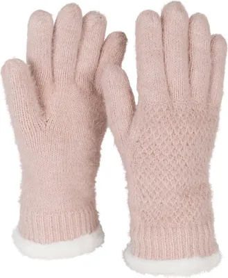 Produktbild von styleBREAKER Damen warme Winter Handschuhe mit Reiskorn Muster und Fleece, Thermo Strickhandschuhe, Fingerhandschuhe 09010040