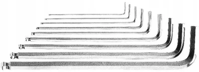 Produktbild von Lange Innensechskantschlüssel 1,5-10 mm 9 Stück Set