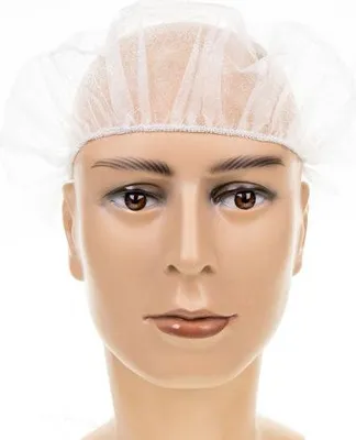 Produktbild von Baretthaube latexfrei aus PP-Vlies mit Gummizug 54 Weiß
