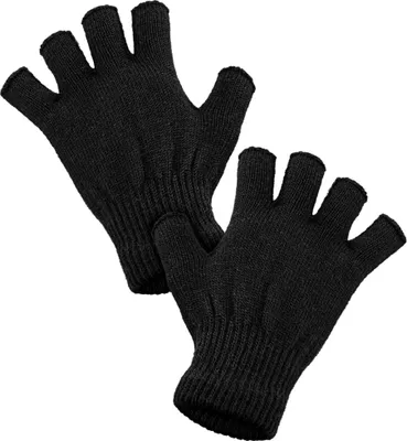 Produktbild von Schwarze Fingerlose 80er Jahre Handschuhe als Kostümzubehör