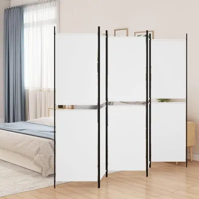 Produktbild von vidaXL 5-tlg. Paravent Weiß 250x200 cm Stoff