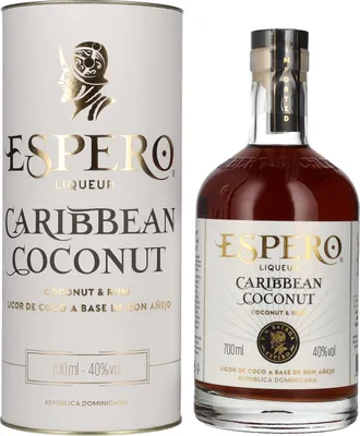 Image de Ron Espero Caribbean Coconut & Rum Liqueur 40% Vol. 0,7l en boîte cadeau