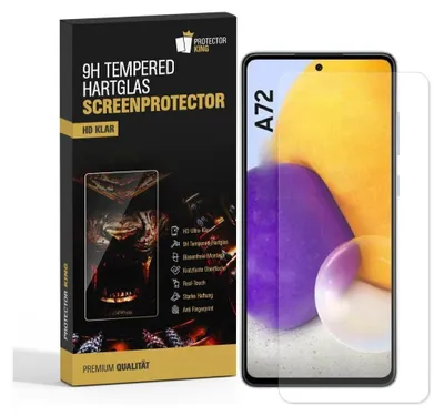 Produktbild von 2x 9H Hartglas für Samsung Galaxy A72 Schutzfolie Schutzglas Klar Displayglas Tempered Glasfolie Panzerglas Sicherheitsglas Echtglas Displayschutz Panzerfolie