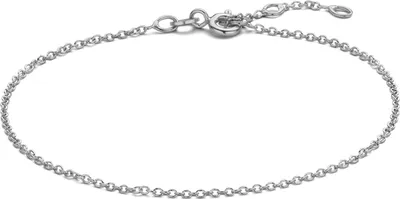 Produktbild von New Bling 9NBG-CH001W-18 Witgouden Armband  - 1,3mm - Jasseron - 16+1+1cm - 14 Karaat - Goud