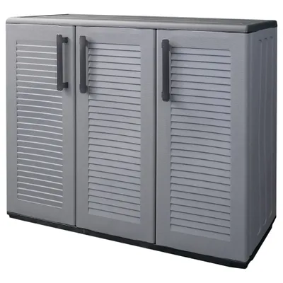 Immagine prodotto di Mobile da giardino grigio e nero 102x37x84 cm PP