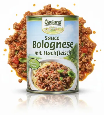Produktbild von ÖKOLAND Sauce Bolognese - 400g Dose