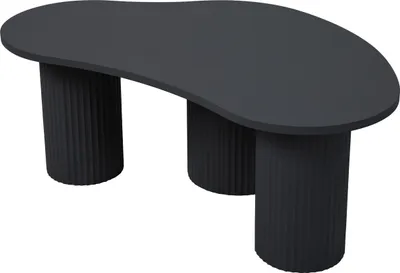 Produktbild von Couchtisch aus MDF mit schwarzem Melamindekor - Oviala Maeve