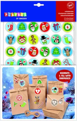 Produktbild von Bastelset Adventskalender für 24 Geschenktüten