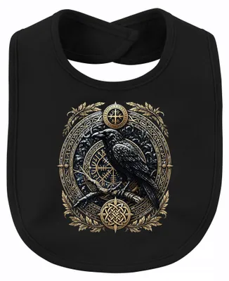 Produktbild von Wikinger Rabe Runen Vegvisir Kompass Odin Walhalla Huginn Muninn Baby, Schwarz, Einheitsgröße