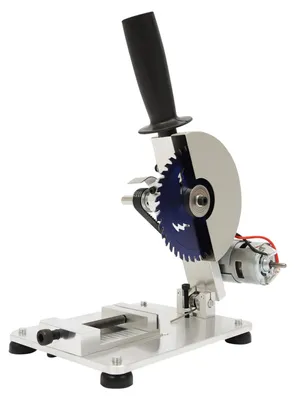 Produktbild von Mini-Tischkreissäge - Tragbare Tischsäge - 10-cm-Sägeblatt - 96 W - 9000 U/min - 0–45° einstellbarer Neigungswinkel - 2,9 cm maximale Schnitttiefe - EU-Stecker