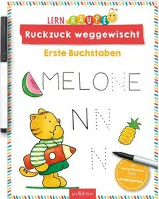 Obrázek produktu pro Lernraupe - Ruckzuck weggewischt! Erste Buchstaben