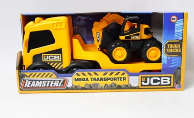 Produktbild von Teamsterz Baufahrzeug Mega Transporter mit Bagger Spielzeug 40 cm