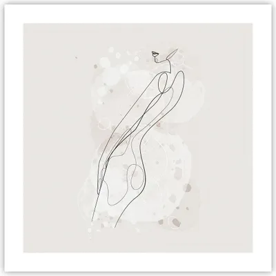 Produktbild von Poster - Poster ohne Rahmen - Minimalismus Körper Frauen - 50x50 cm - Wand Bild - Wanddeko - Wandbilder - Kunstposter - Wandposter - Bilder - Kunstdruck - Wanddekoration - Wandbild - P2XAC50x50-4831