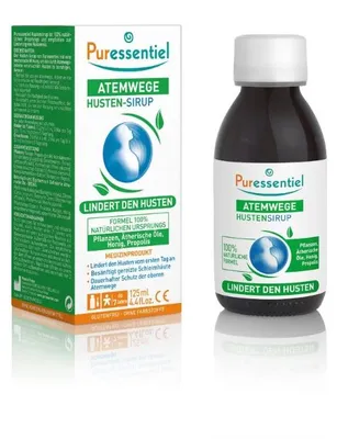 Produktbild von Puressentiel Atemwege Hustensirup 125 ml, Innere Anwendung, Erwachsene & Kinder, Sirup, 125 ml, 7 Jahr(e), Honig, Zitrone, Propolis