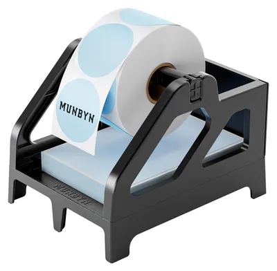 Produktbild von MUNBYN Etikettenträger Etikttenhalter für 4x6 Versandetikettendrucker Label Printer für ITPP130, RW403 & RW402,Schwarz
