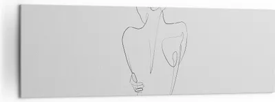 Produktbild von Bild auf Leinwand - Leinwandbild - Einteilig - Körper Frau Zeichnung - 160x50cm - Wand Bild - Wanddeko - Wandbilder - Leinwanddruck - Bilder - Wanddekoration - Leinwand bilder - AB160x50-4651