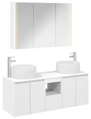 Immagine prodotto di vidaXL Set di 4 mobili da bagno, bianco, in legno composito