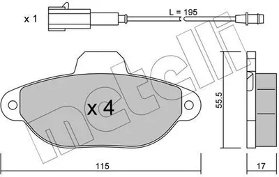 Produktbild von METELLI Bremsbeläge Satz Vorne Bremsklötze für FIAT 500 (312) 22-0159-2