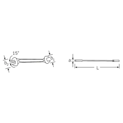 Produktbild von STAHLWILLE 40032124, Chrom-Stahllegierung, Chrom, 21x24 mm, 250 mm, 215 g, 5 Stück(e)