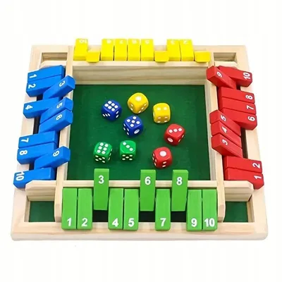 Produktbild von WOODS – Holzwürfelspiel für 4 Spieler, Familienspiel