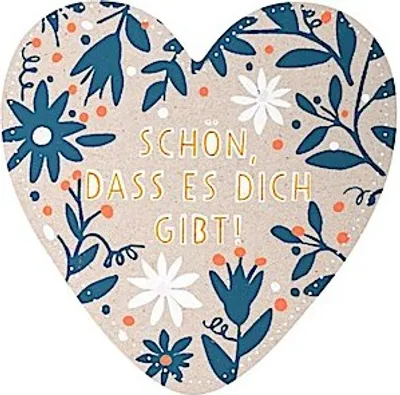 Produktbild von Grußkarte happy hearts »24« Schön, dass es dich gibt !in Herzform