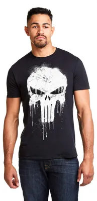 Image de T-shirt Marvel Avengers, motif Punisher, motif crâne, pour hommes, couleur noire, taille XX-Large