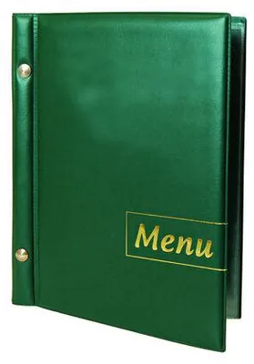 Produktbild von 1x Speisekarte (PVC) "Menu" dunkelgrün 8 Seiten A5