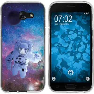 Produktbild von PhoneNatic Case kompatibel mit Samsung Galaxy A7 (2017) Silikon-Hülle Space Catronaut M5