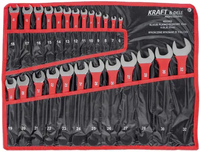 Produktbild von Flachkopf-Schraubenschlüssel-Set, 25-teilig, 6-32 mm, CRV, Modellnummer KD11052