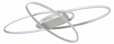 Image de Plafonnier LED moderne au design géométrique - Plafonnier - Intensité variable - Température de couleur réglable - 40 W - 95 × 65 × 25 cm -tactile - Blanc