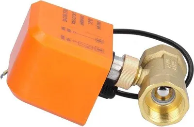 Obrázek produktu pro Elektrický dvoucestný kulový ventil, mosaz, 12 V, 24 V, DN25