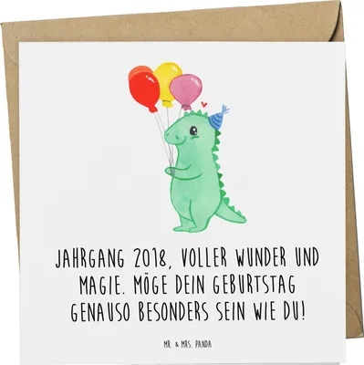 Produktbild von Mr. & Mrs. Panda Klappkarte 2018 Geburtstag - Weiß - Geschenk, Grußkarte, Wunder, Feier, Geburtstagsgeschenk, anlasskarte, doppelkarte, Freude, Lächeln, Glückwunschkarte