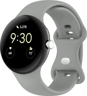 Obrázok produktu pre Pre Google Pixel Watch 3 45 mm silikónový remienok s motýľovou sponou veľkosti S Grey
