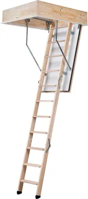 Produktbild von Dolle Bodentreppe F30 3-teilig bis 285cm Raumhöhe mit U-Wert 0,96 Deckenöffnung 130x70cm