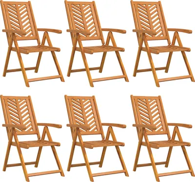 Produktbild von vidaXL Gartenstuhl 6 pcs Braun 57 x 72 x 109 cm Massivholz Akazie