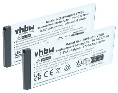 Produktbild von vhbw 2x Akku kompatibel mit Cisco 8821, 8800 schnurlos Festnetz Telefon (1700 mAh, 3,8 V, Li-Polymer)