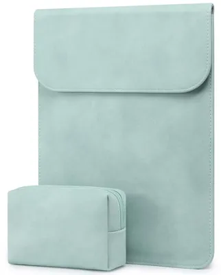 Immagine prodotto di Custodia per laptop Solidchoice, adatta a laptop da 13,3-14 pollici, colore verde menta