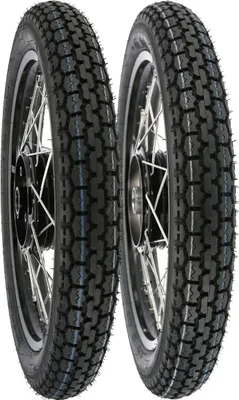 Obrázek produktu pro Sada: 2 kompletní kola 1,5x16" hliníkový ráfek Cerná + paprsky z nerezové oceli + pneumatiky vee pryž VRM 015