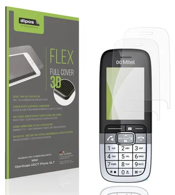Obrázok produktu pre 2x Ochranná fólia s plným pokrytím, matná, pre telefón Mitel OpenScape DECT SL7, pancierová fólia, ochrana proti nárazom