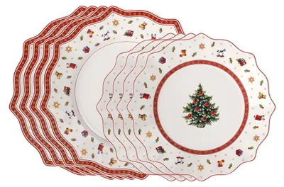 Zdjęcie produktu dla Villeroy & Boch Toy's Delight Teller Set, 8tlg. rot,weiß 1485859015 4003686339422