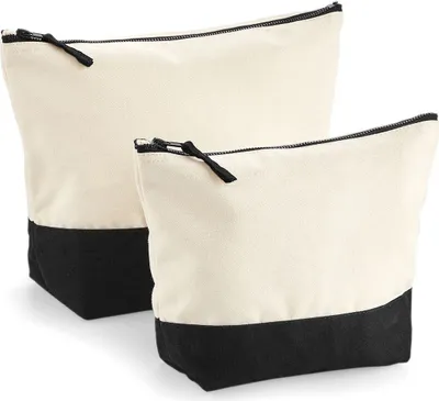 Produktbild von Westford Mill Dipped Base Leinen Accessoire Tasche RW6239 (L) (Natur/Schwarz)